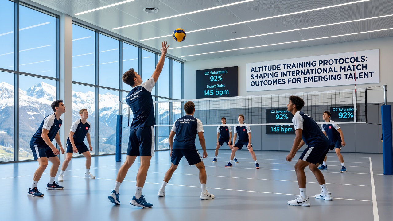 Swiss volleyball players conducting altitude training sessions in alpine facilities near Davos