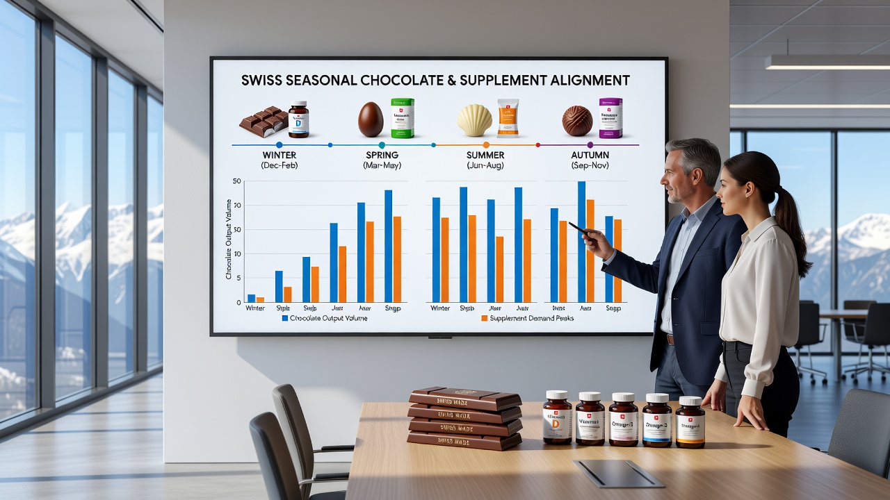 National cycling and swimming athletes coordinating supplement intake with seasonal Swiss chocolate batches